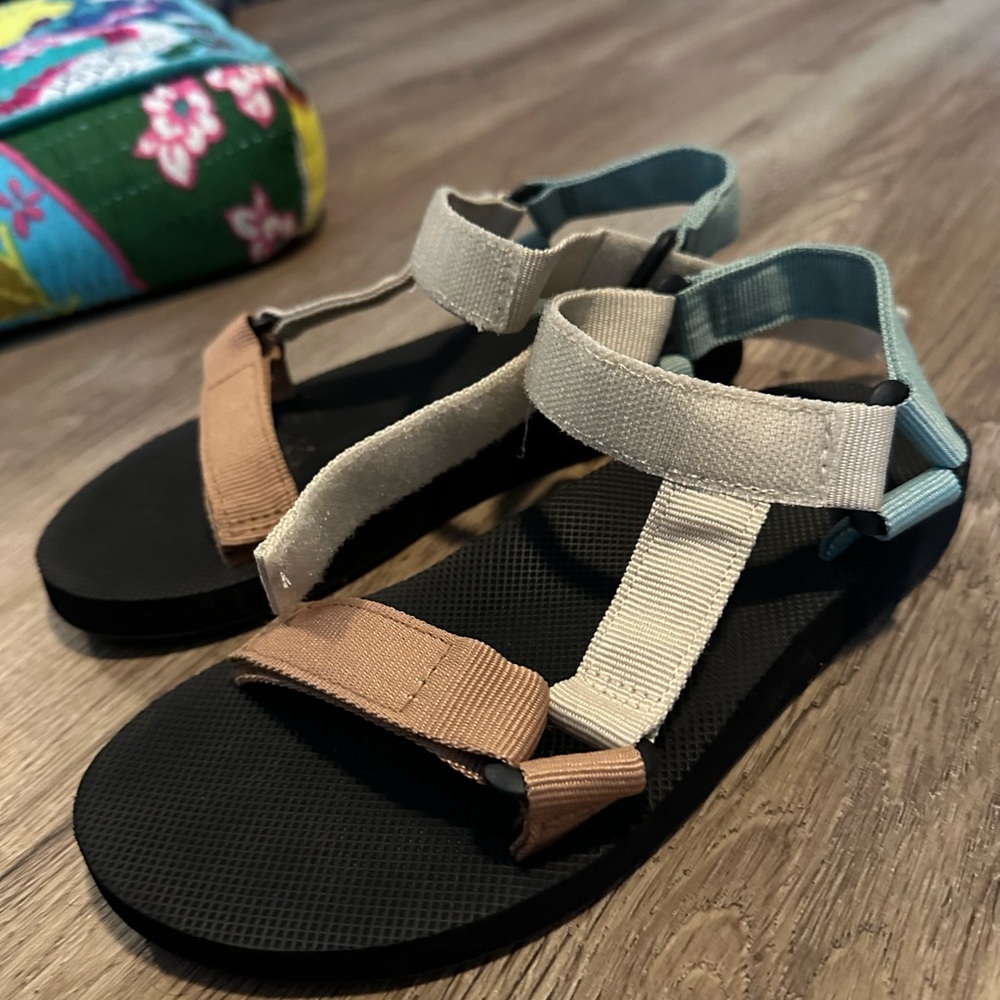 Worn once , water sandals size 6